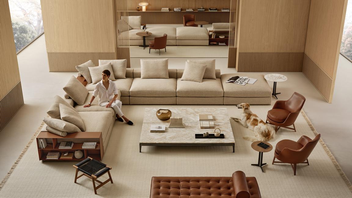 Flexform Groundpiece sectional sofa